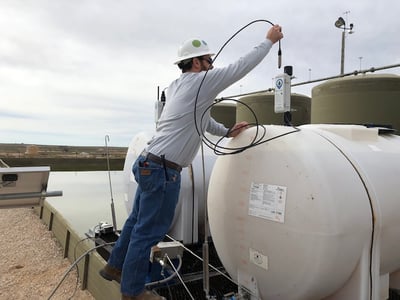 installing tank level sensor on a plastic tank grounding