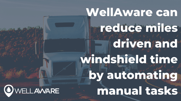 WellAware can reduce miles driven and windshield time by automating manual tasks