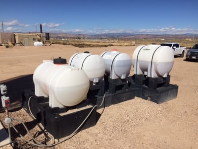 oilfield chemical injection tanks in various sizes