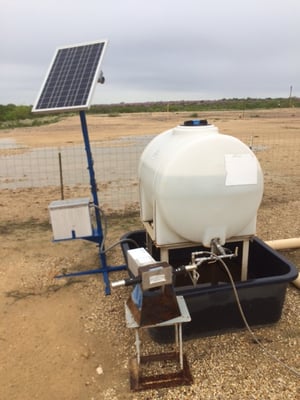 solar powered oilfield chemical injection pump and chemical tank