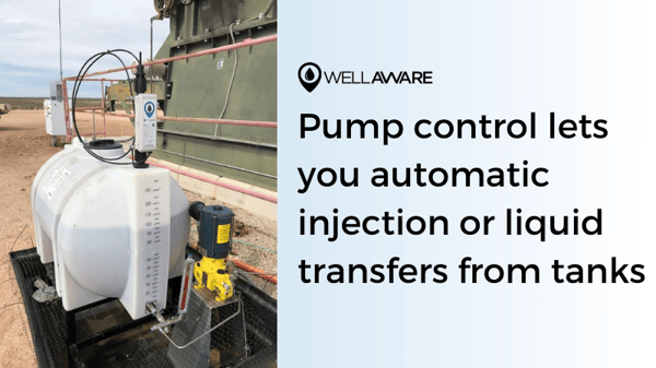 Pump control lets you automatic injection or liquid transfers from tanks