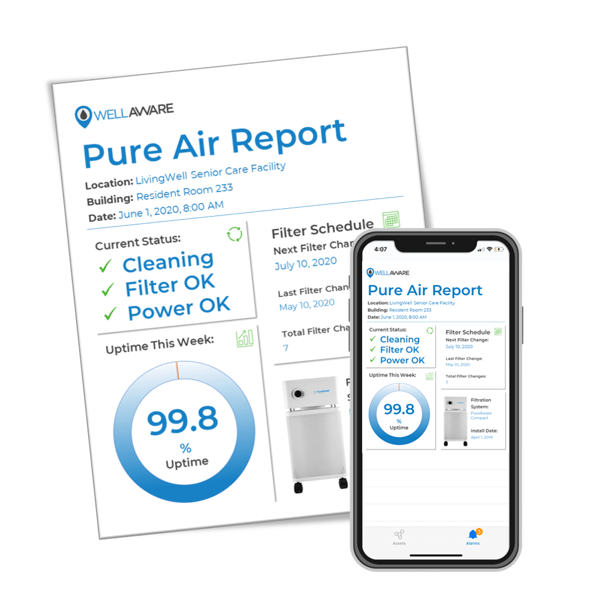 air purification remote monitoring mobile app report dashboard